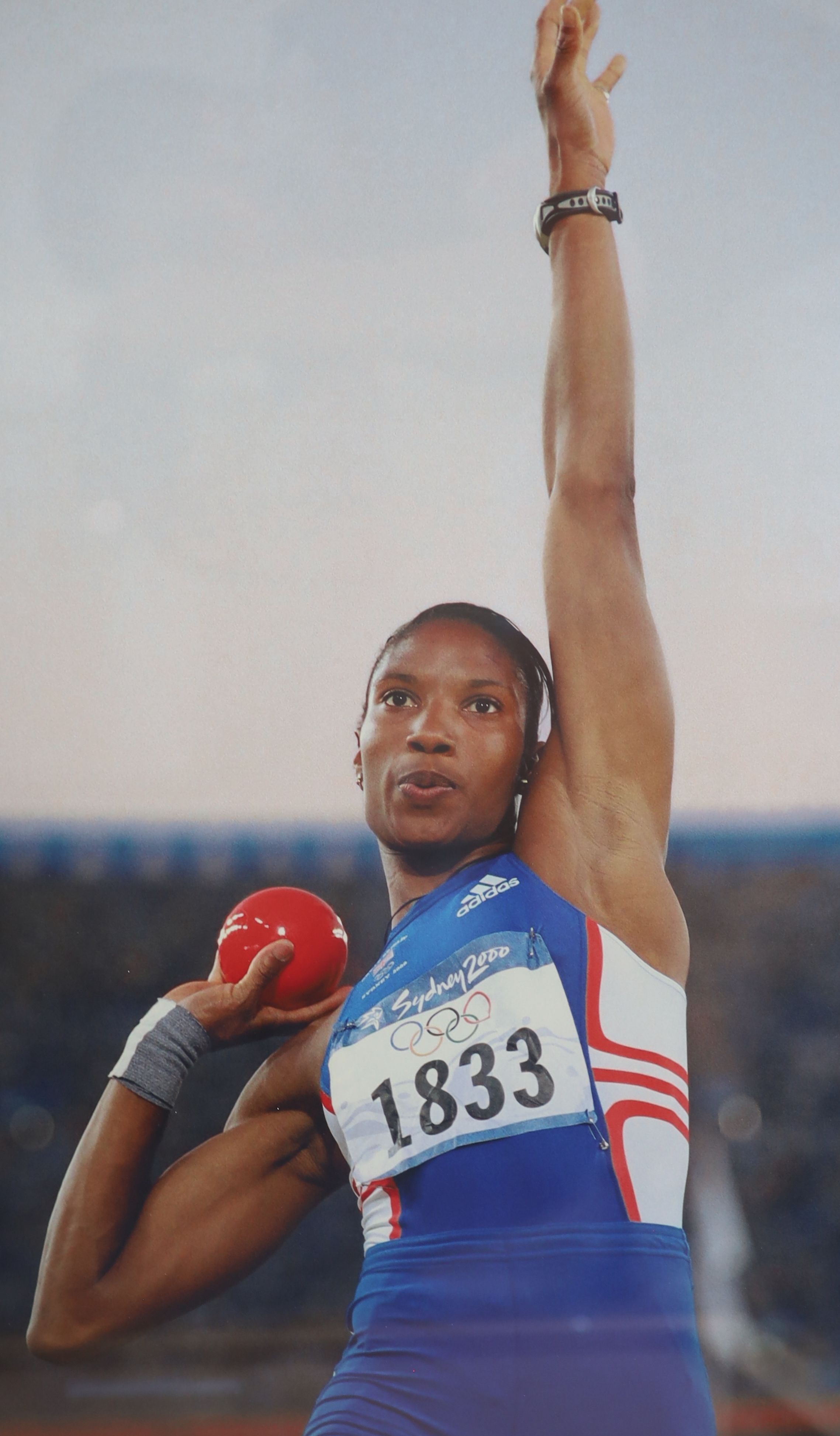 A group of ten assorted photographs of Olympic athletes, approximately 37 x 57cm